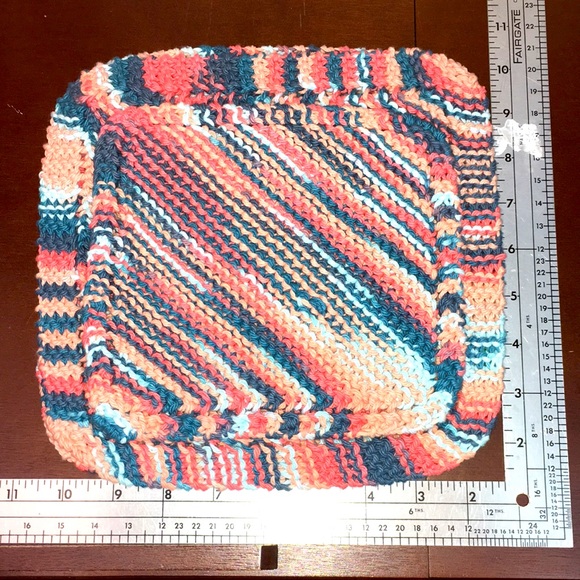 Handmade Organic Cotton Washcloth Trio - Picture 3 of 3